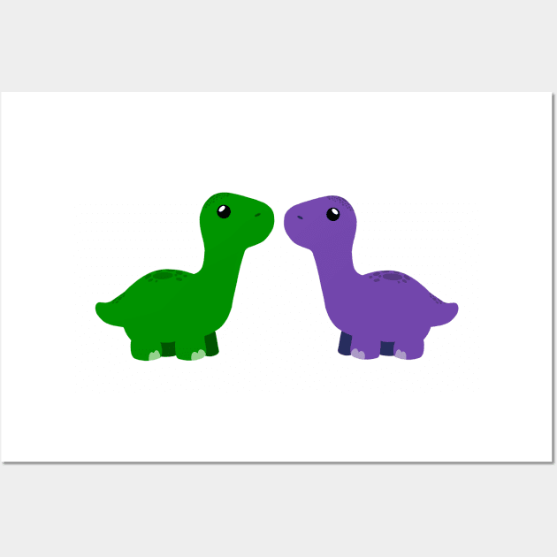 Little Dino Love Wall Art by Studio Lockhart